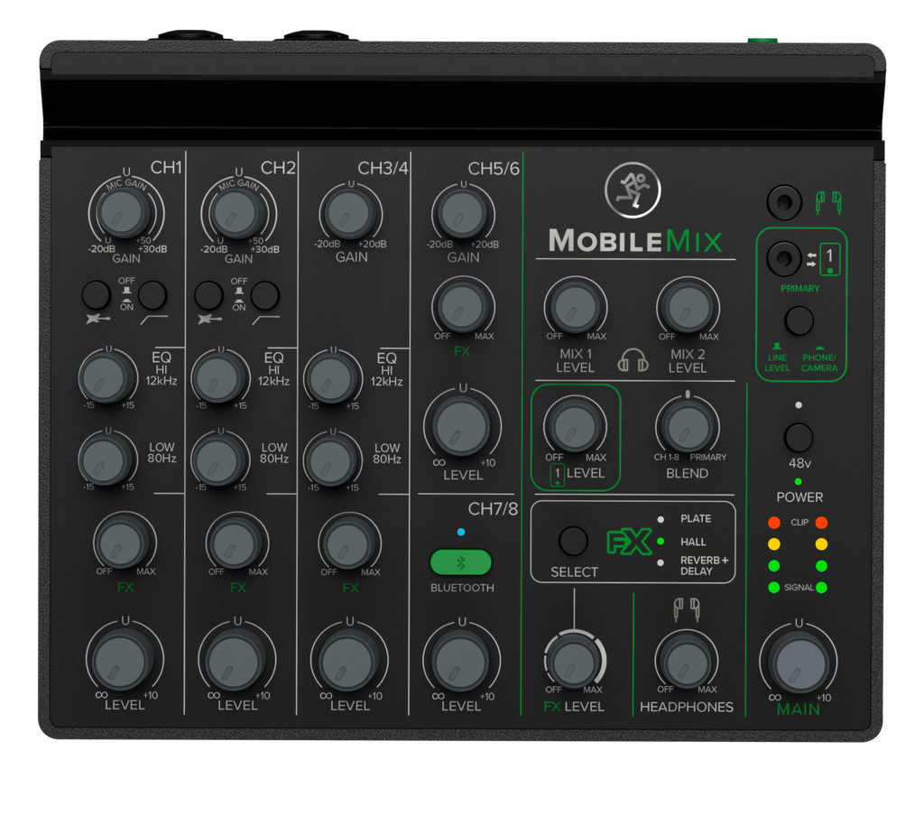 MobileMix - MobileMix 8-Channel USB-Powerable Mixer for A/V Production, Live Sound and Streaming