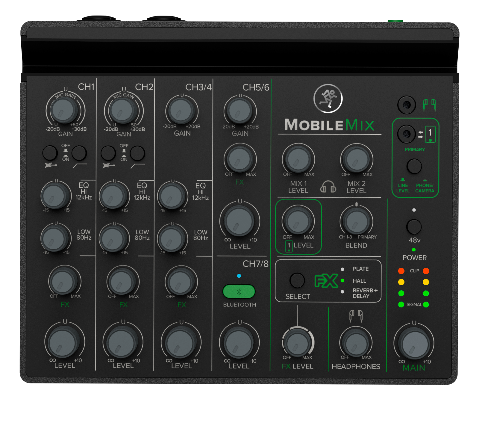 MobileMix - MobileMix 8-Channel USB-Powerable Mixer for A/V Production, Live Sound and Streaming