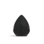 Black wireless speaker, upright teardrop shape with dark front grille