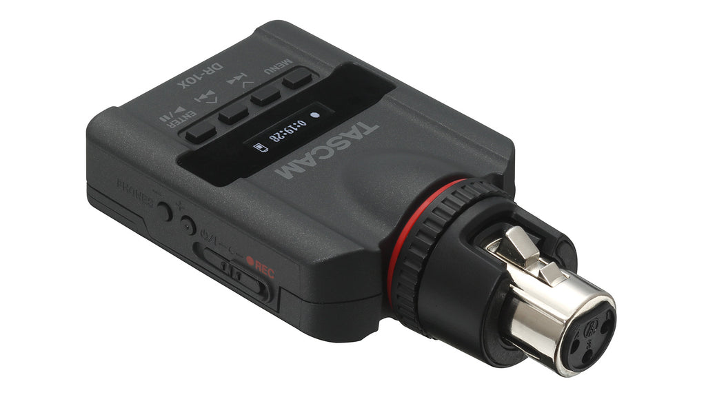 DR-10X Compact Recorder w/XLR Microphone Adapter