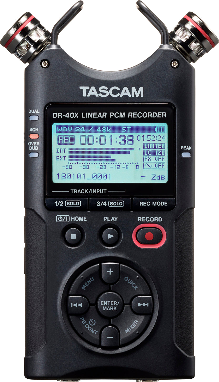 DR-40X 4-Channel Portable Handheld Field Recorder With USB Interface