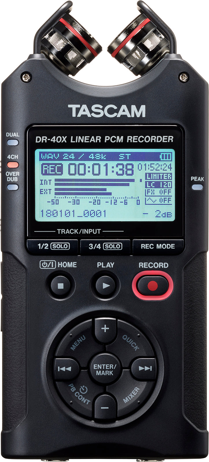DR-40X 4-Channel Portable Handheld Field Recorder With USB Interface