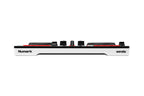 Numark DJ controller side profile with top knobs and a slim control panel
