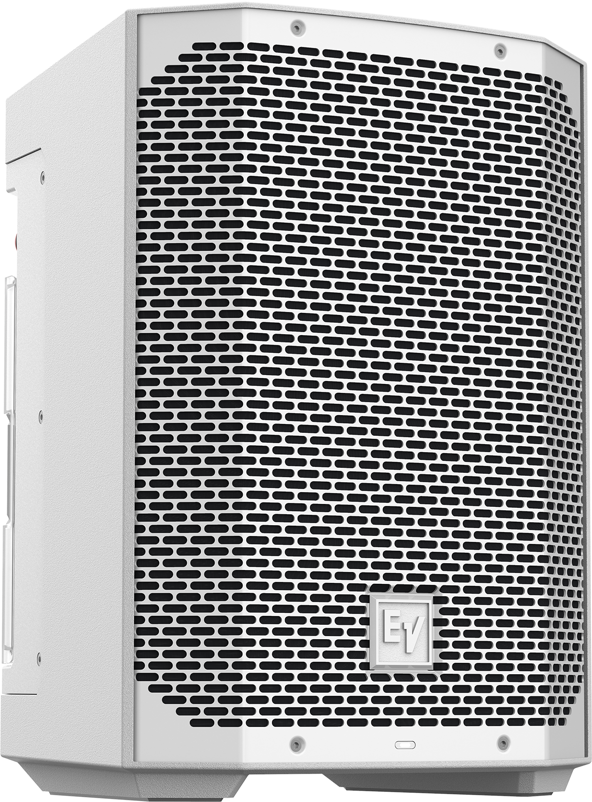 Weatherized portable loudspeaker back grille, white