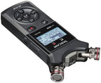 TASCAM DR-07XP handheld audio recorder with LCD screen and top mic assembly
