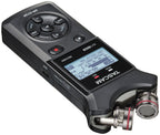 TASCAM DR-07XP handheld stereo recorder with LCD display and side controls