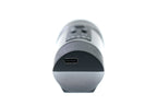 Wireless microphone body with USB-C port on front underside