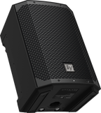 Weatherized portable loudspeaker, black, rear grille and EV logo